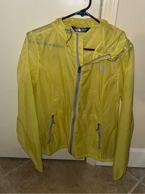The North Face Bright Yellow Hooded Packable Jacket